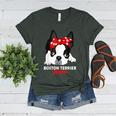 Boston Terrier Mum Dog Woman Idea Women's Heather T-Shirt Heather Forest