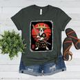 Boston Terrier Samurai Ninja Vintage Anime Japanese Ukiyo-e Women's Heather T-Shirt Heather Forest