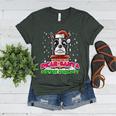 Boston Terrier Santa Claus Christmas Dog Women's Heather T-Shirt Heather Forest