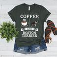 Boston Terrier Shirt Coffee And Boston Terrier Cute Dog For Men Women Girls Kids Women's Heather T-Shirt Heather Forest