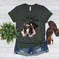 Boston Terrier Shirt I Didn't Fart My Butt Blew You A Kiss Women's Heather T-Shirt Heather Forest