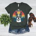 Boston Terrier UFO Alien Boston Terrier Dog Mom Dad Women's Heather T-Shirt Heather Forest