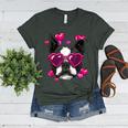 Boston Terrier Valentines Day Shirt Heart Dog Lover Women's Heather T-Shirt Heather Forest