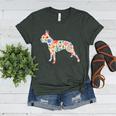 Boston Terrier Watercolor Flowers Women's Heather T-Shirt Heather Forest