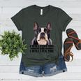 Boston Terrier Will Find And Lick You Bostie Mom Women's Heather T-Shirt Heather Forest