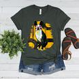 Boston Terrier s Mid-Century Modern Art s Street Grunge Women's Heather T-Shirt Heather Forest