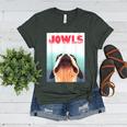 Boston Terriers Jowls Dog Mom Dog Dad Women's Heather T-Shirt Heather Forest
