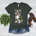 Camo Boston Terrier Pet Owner Camouflage Dog Lover Women's Heather T-Shirt Heather Forest