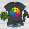 Color Wheel Palette Shirt Artist Painter Art Teacher Tshirt Women&#x27;s Heather T-Shirt Heather Forest