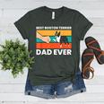 Cute Boston Terrier Best Boston Terrier Dad Ever Women's Heather T-Shirt Heather Forest