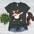 Dabbing Red Boston Terrier Dab Dance Dog Men Women Kids Women's Heather T-Shirt Heather Forest