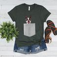 Dog In Your Pocket Boston Terrier For Men Women Girls Kids Women's Heather T-Shirt Heather Forest