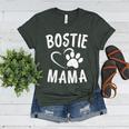 Fun Bostie Mama Dog Lover Apparel Boston Terrier Mom Women's Heather T-Shirt Heather Forest
