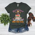 This Girl Loves Watermelon And Her Boston Terrier Dog Mother Women's Heather T-Shirt Heather Forest