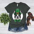 Green Boston Terrier Shamrock St Patricks Day Boston Terrier Women's Heather T-Shirt Heather Forest