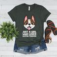 Just a Girl Who Loves Boston Terriers Women's Heather T-Shirt Heather Forest