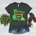 Kids My Nonna Loves Me Dinosaur Grandson Women's Heather T-Shirt Heather Forest