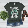 Teacher Halloween Shirt Women Men Teachers Love Brains Women&#x27;s Heather T-Shirt Heather Forest