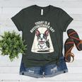 Today Is A Boston Terrier Day Cute Dog Lover Cartoon Women's Heather T-Shirt Heather Forest