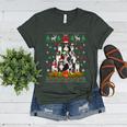 Ugly Sweater Christmas Tree Boston Terrier Dog Xmas Pajama Women's Heather T-Shirt Heather Forest