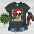 Ugly Xmas Sweater Santa Boston Terrier Dog Christmas For Men Women Kids Women's Heather T-Shirt Heather Forest