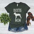 Vintage Boston Terrier Mom Dog Owner Bostie Mother Women's Heather T-Shirt Heather Forest