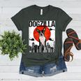 Vintage Japanese Dogzilla Boston Terrier Women's Heather T-Shirt Heather Forest