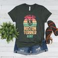 Worlds Best Boston Terrier Aunt Women's Heather T-Shirt Heather Forest