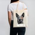 4th July Blue Heeler Dog Merica Patriotic USA Flag Cute Canvas Tote Bag, trending gift
