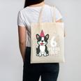 6 Years Old Birthday Boston Terrier Dog Lover 6th Party Kid Canvas Tote Bag, trending gift