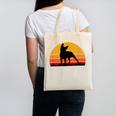 Boston Terrier Bostie Sunset Retro Dog Pet Mom Dad Canvas Tote Bag, Couple Gifts, Mom Gifts, Boston Terrier Dad Gifts, Boston Terrier Mom Gifts, trending gift