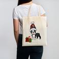 Boston Terrier Christmas T Shirt-Life Is Merrier Premium Tri-Blend Canvas Tote Bag, Boston Terrier Christmas Gifts, trending gift