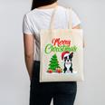 Boston Terrier Christmas Tree Lights Xmas Dog Lover Canvas Tote Bag, Boston Terrier Christmas Gifts, trending gift