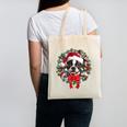 Boston Terrier Christmas Wreath Decoration Xmas Pajamas Canvas Tote Bag, Boston Terrier Christmas Gifts, trending gift