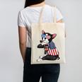 Boston Terrier Dog Merica 4th Of July Usa American Flag Men Canvas Tote Bag, American Boston Terrier Gifts, Boston Terrier 4th Of July Gifts, trending gift