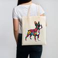 Boston Terrier Floral Vintage Dog Mom Distressed Men Women Kids Canvas Tote Bag, Couple Gifts, Mom Gifts, Boston Terrier Mom Gifts, trending gift