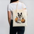 Boston Terrier Ghost Boo Halloween Costume Spooky Season Canvas Tote Bag, Boston Terrier Ghost Gifts, Boston Terrier Halloween Gifts, trending gift