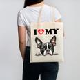Boston Terrier I Heart My Dog Dog Lover Canvas Tote Bag, trending gift
