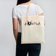 Boston Terrier Heartbeat Heart Line Canvas Tote Bag, trending gift