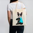 Boston Terrier I Love Mom Apparel Canvas Tote Bag, Couple Gifts, Mom Gifts, Boston Terrier Mom Gifts, trending gift