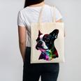 Boston Terrier Lovers Colorful Pop Art Boston Terrier Canvas Tote Bag, trending gift