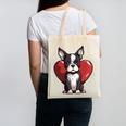 Boston Terrier Mom Dad Bostie Dog Lover Valentines Day Canvas Tote Bag, Couple Gifts, Mom Gifts, Boston Terrier Dad Gifts, Boston Terrier Mom Gifts, trending gift