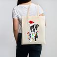 Boston Terrier Santa Christmas Lights Xmas Dog Lover Men Women Kids Canvas Tote Bag, Boston Terrier Christmas Gifts, trending gift