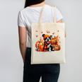 Boston Terrier Thanksgiving Leopard Pumpkins Fall Leaves Canvas Tote Bag, Boston Terrier Thanksgiving Gifts, trending gift