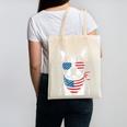 Boston Terrier USA Flag Sunglasses Patriotic 4th Of July Canvas Tote Bag, Patriotic Boston Terrier Gifts, Boston Terrier 4th Of July Gifts, trending gift