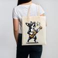 Dog Playing Guitar Singing Boston Terrier For Men Women Girls Kids Canvas Tote Bag, trending gift