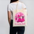 Ghost And Witch Boston Terrier Dog In October We Wear Pink Canvas Tote Bag, Boston Terrier Ghost Gifts, trending gift
