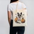 Halloween Boston Terrier Ghost Canvas Tote Bag, Boston Terrier Ghost Gifts, Boston Terrier Halloween Gifts, trending gift