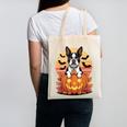 Halloween Retro Boston Terrier Canvas Tote Bag, Boston Terrier Halloween Gifts, trending gift