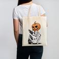 Halloween Skeleton Boston Terrier Canvas Tote Bag, Boston Terrier Halloween Gifts, trending gift